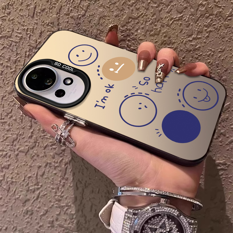 适用华为NOVA12手机壳HUAWEI新款男nova11se高级感nova10全包nova9活力板nova7se防摔6保护套5PRO开心ins笑脸