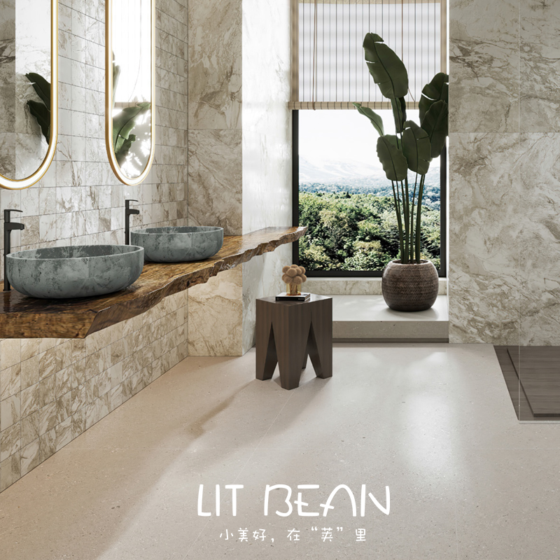 高端轻奢别墅客厅60m0x1200mm浴室瓷砖地砖仿大理石纹背景墙磁砖 - 图1