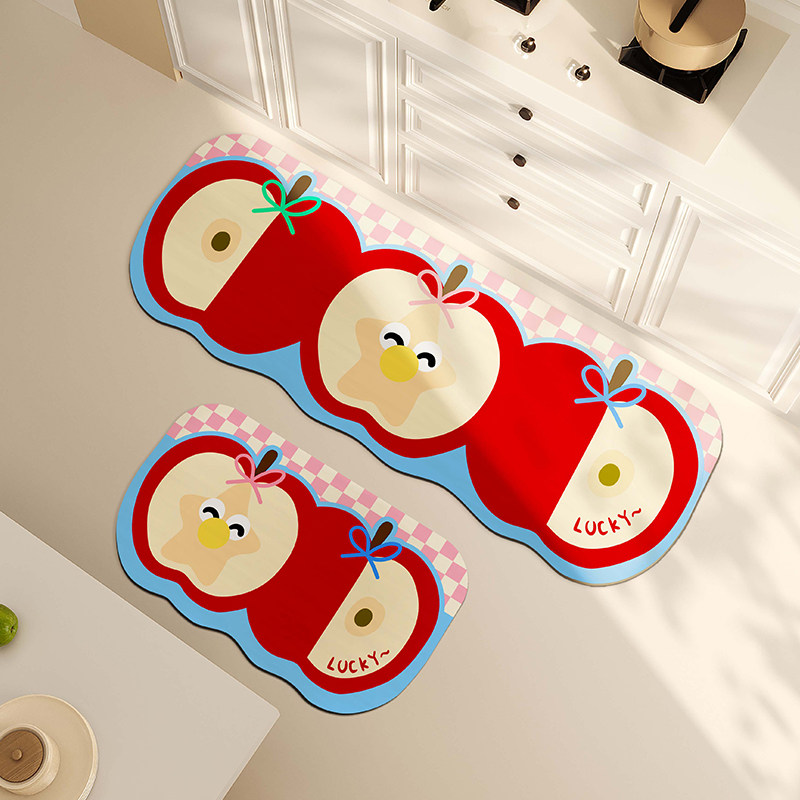 新款卡通专用厨房地垫防滑防油地毯硅藻泥吸水可擦免洗耐脏脚垫子,淘宝优惠券,粉丝福利购,淘宝优惠卷