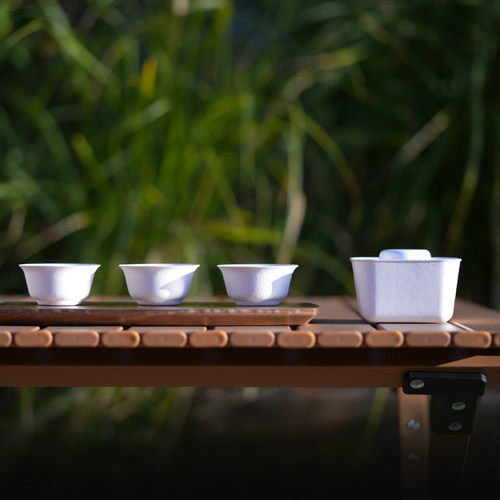 上山喝茶 功夫茶叶茶具组合 盖碗+茶叶组合 含绿茶红茶白茶乌龙茶 - 图3