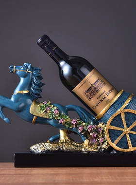 欧式树脂创意家用客厅马车红酒架摆件家居酒柜酒架装小饰品工艺品