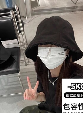 2026新款女渔夫防晒遮脸大头围帽