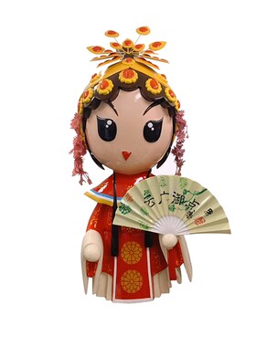 玻璃钢五十六个民族IP形象公仔卡通雕塑定制P彝族蒙古族娃娃摆件