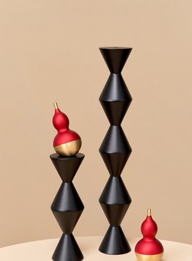 不倒翁葫芦 黄铜新中式摆件 乔迁之喜入I宅暖居玄关布置家居高级