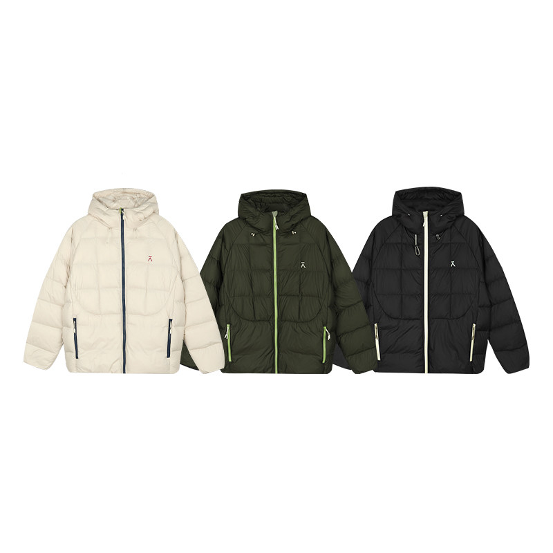 ACMEITEM 爱棵米 户外亲子零压连帽羽绒服防泼水自收纳外套男女