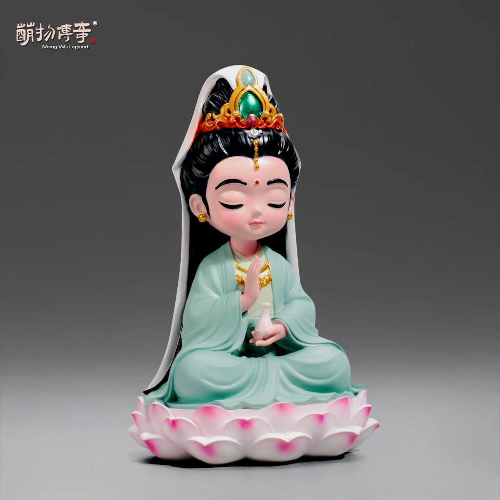 萌物传奇Q版观音菩萨小摆件情绪稳定办公室工位桌面车载装饰手办 - 图2