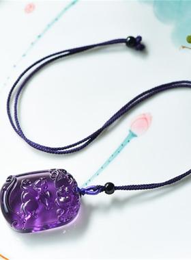 瓶凡天然紫水晶吊坠2023年