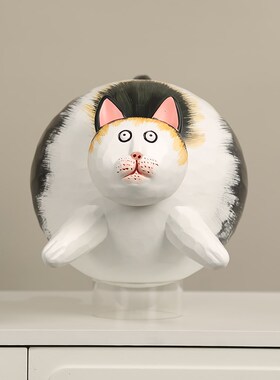潮玩招财猫卡通抽象摆件现代简约客厅电视柜玄关酒柜儿童房装饰品