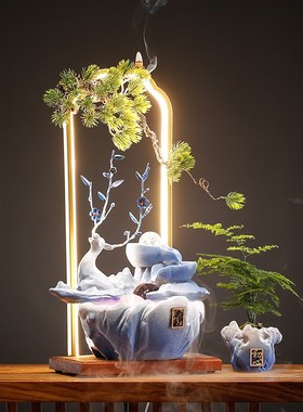 招财流水器摆件办公室风水轮加湿现代轻奢客厅装饰品乔迁开业礼品