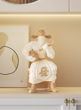 肌肉财神爷招财进宝摆件新店开业新居乔迁礼物客厅店铺前台装饰品