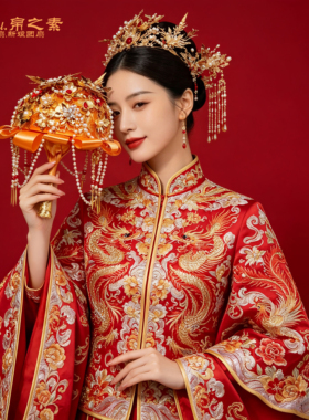 金色新娘手捧花婚礼出嫁结婚礼物diy材料包高级感送闺蜜中式捧花
