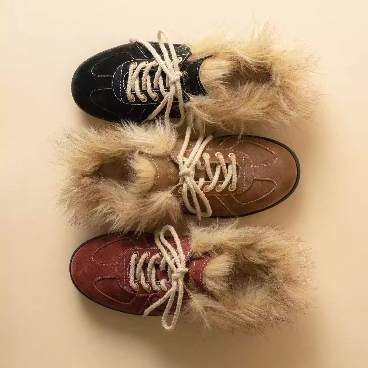 MATNUT FURRY MULE SLIPPERS 休闲复古 厚底德训 穆勒半拖毛鞋,淘宝优惠券,粉丝福利购,淘宝优惠卷