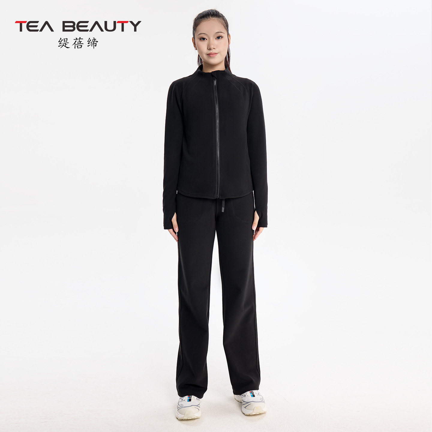 Tea Beauty简约运动风立领拉链夹克女修身显瘦瑜伽服健身外套,淘宝优惠券,粉丝福利购,淘宝优惠卷