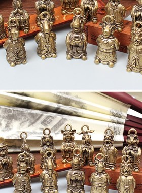 全套圆明园十二生肖纯铜兽首摆件复古中式书房桌面装饰品兽头挂件