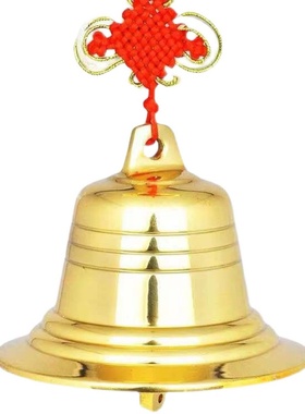 精工纯铜风铃铜铃铛挂件铜钟挂钟家居阳台五黄二黑风铃大门饰挂饰