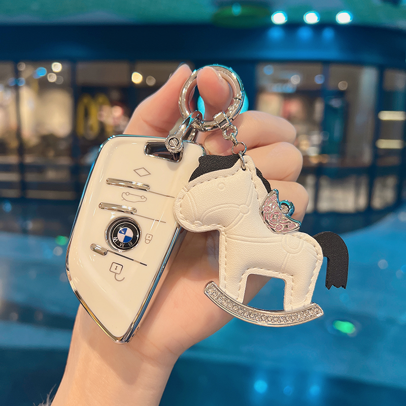 适用22款宝马3系钥匙套汽车钥匙壳5系6GT7系X1X2X3X4X5全包钥匙扣 - 图0