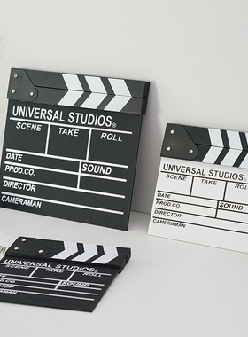 电影打板道具场记板摄影网店拍照创意装饰品摆件拍板导演板木质