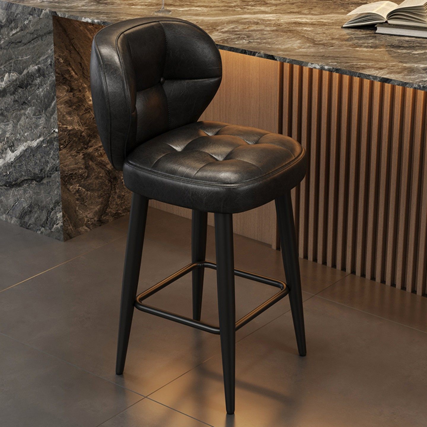 复古吧台椅家用高脚凳铁艺旋转轻奢酒吧椅子靠背商用收银前台座椅,淘宝优惠券,粉丝福利购,淘宝优惠卷