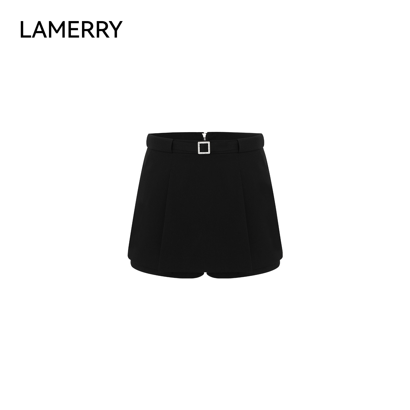 LAMERRY/朗美睿26春A字裙摆短裤女可调节带钻腰带挺括抗皱通勤,淘宝优惠券,粉丝福利购,淘宝优惠卷