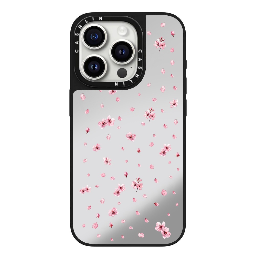 CASHLIN镜面粉色樱花15Pro适用于iPhone16ProMax苹果14Pro可爱12卡通11艺术家13手机壳磁吸明星防摔保护套硬 - 图2