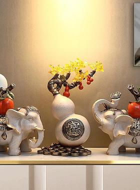 葫芦摆件新中式高档客厅电视柜酒柜装饰品博古架创意摆设乔迁礼品