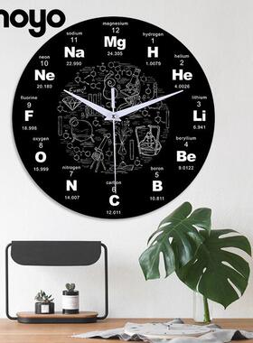 亚克力静音挂钟 创意装饰石英钟客厅卧室数字科学现代时钟 12英寸