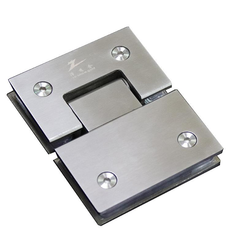 Glass door 180 degree bathroom clip 304 stainless steel hinge shower room office partition door hinge fine brushed