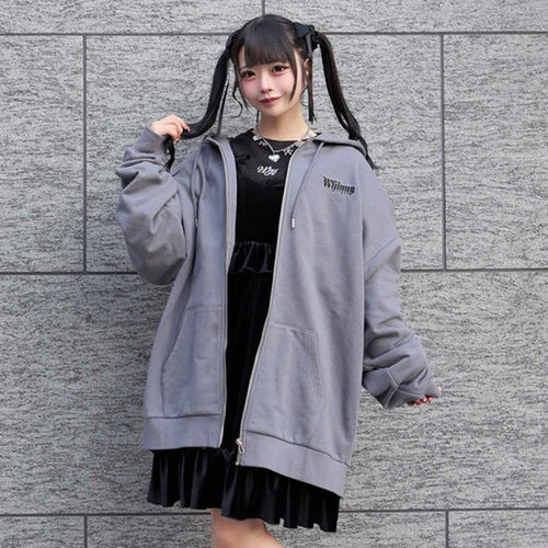 Whinny骑士集结连帽衫卫衣休闲日系上衣女WH25WN12-L0008 - 图1