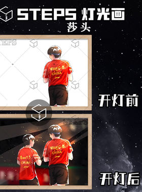 孙颖莎王楚钦周边灯光画卧室发光摆件莎头小夜灯送朋友送闺蜜