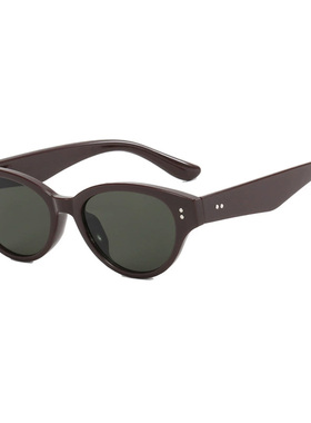 复古猫眼墨镜女款高级感显脸小防紫外线高级感黑色太阳镜近视度数