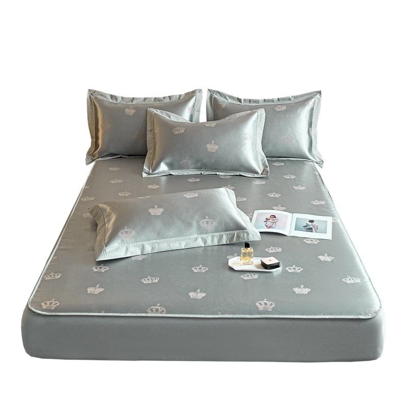 A类母婴级提花冰丝凉席三件套床笠款夏季防滑空调软席子1.8米1.5m,淘宝优惠券,粉丝福利购,淘宝优惠卷