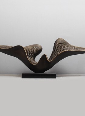 酒店大堂落地雕塑摆饰大轻奢摆件玻璃钢家居售楼处前台装饰艺术品