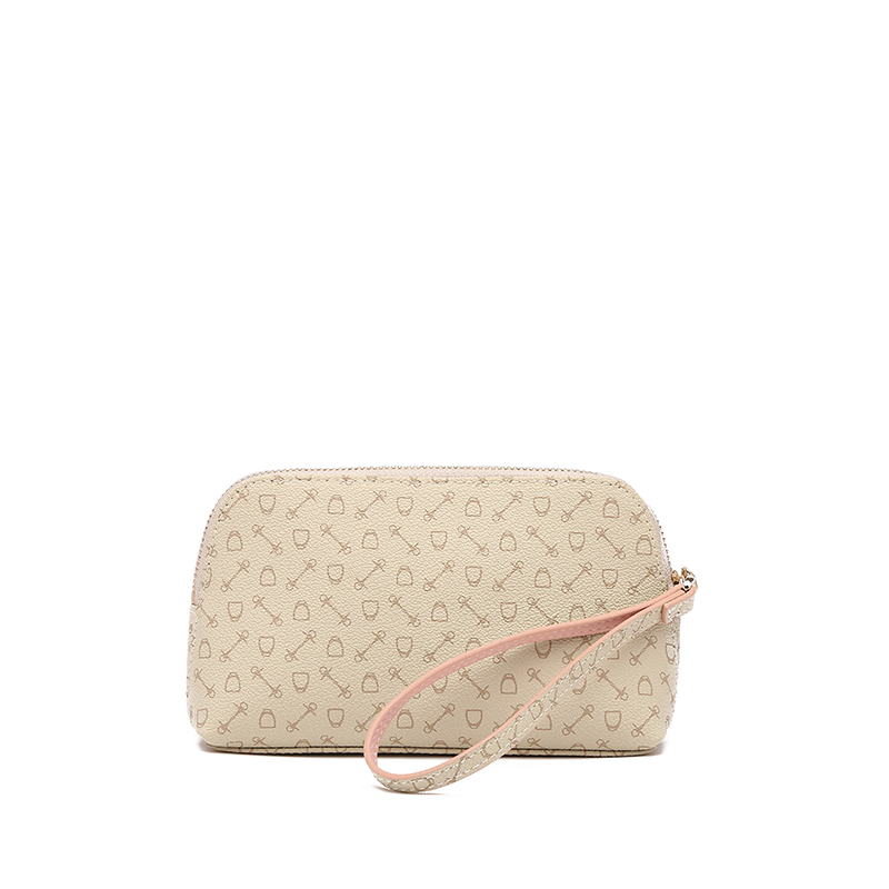 WHY马镫印花手拿包撞色新款手腕包女士零钱包手机包多功能麻将包 - 图1