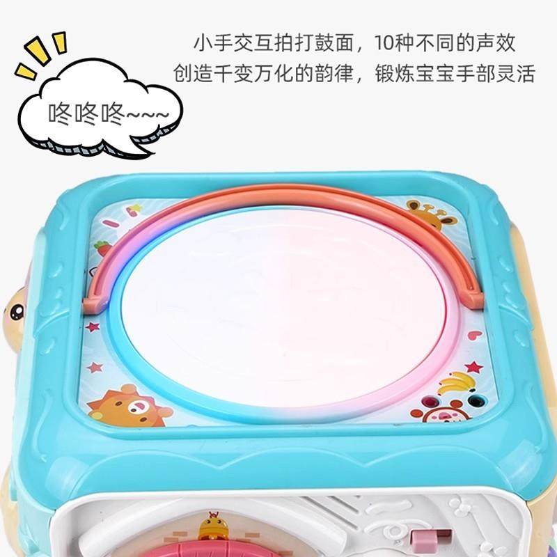 日本进口儿童手拍鼓六面体拍拍鼓1岁宝宝婴儿早教多面体益智玩具,淘宝优惠券,粉丝福利购,淘宝优惠卷