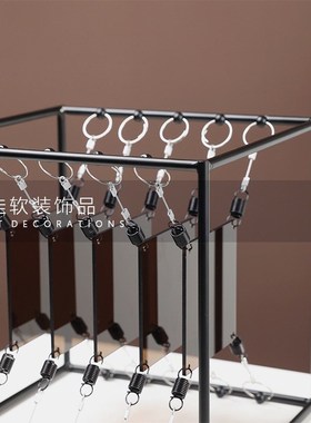 现代极简高级感金属轻奢亚克力叠影工艺品售楼处软装饰品客厅摆件