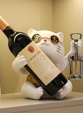 招财猫红酒架摆件酒柜装饰品轻奢高档电视柜餐边柜展示柜客厅摆设