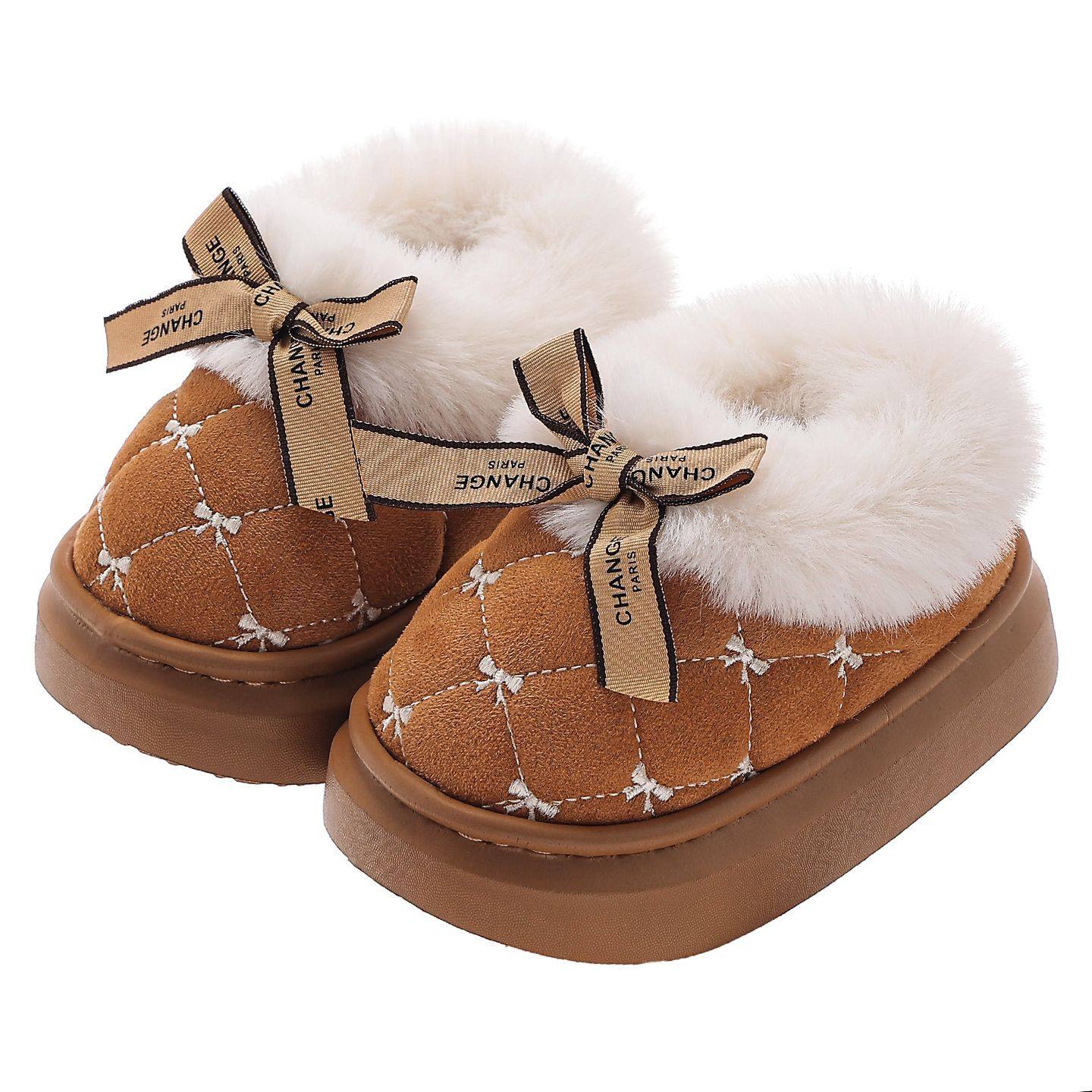 冬季儿童棉拖鞋室内加绒居家保暖可爱公主风女童宝宝包跟防滑棉鞋,淘宝优惠券,粉丝福利购,淘宝优惠卷