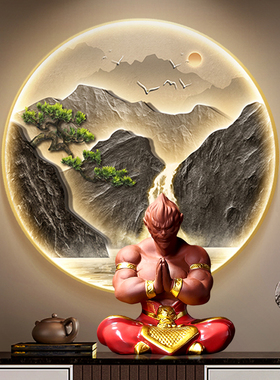 宽丰紫砂桌面黑悟空客厅玄关摆件