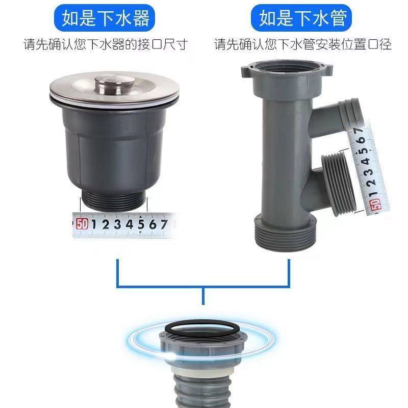 厨房水槽55口径下水管防烫加厚洗菜盆洗碗池防臭加长管单槽下水管,淘宝优惠券,粉丝福利购,淘宝优惠卷