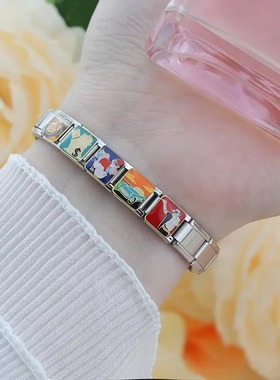 Hapiship意大利模块手链弹力表带