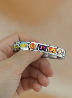 Hapiship模块手链小众弹力表带女