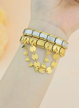 Hapiship意大利风模块手链双模块