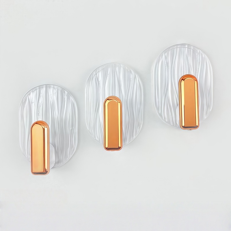 水波纹挂钩轻奢免打孔卫生间厕所强力粘胶墙壁挂门后无痕宿舍粘钩 - 图0