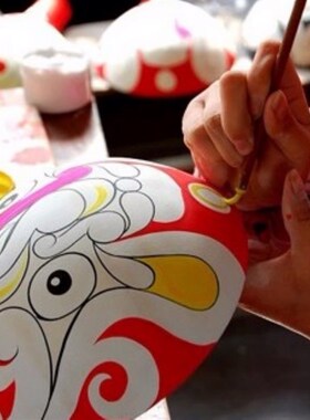 民间手工艺京f剧社火马勺脸谱挂墙餐饮火锅店装饰中国特色礼品民