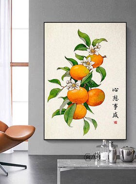 紫气东来diy数字油画s 手绘填色丙烯油彩画 简约现代水果装饰画