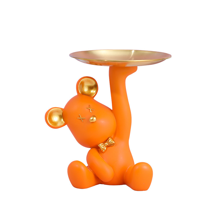 可爱暴力熊钥匙收纳托盘桌面摆件创意客厅进门入户玄关电视柜酒柜,淘宝优惠券,粉丝福利购,淘宝优惠卷