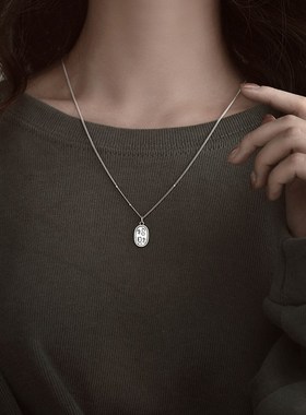 招财纳福项链女轻奢小众设计感2023新潮高级锁骨链毛衣链气质颈链