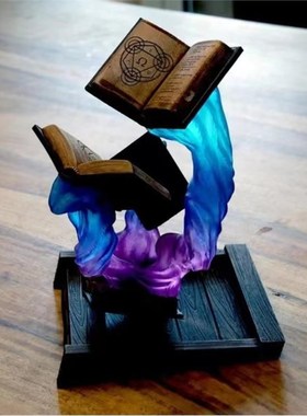 创意个性魔法书骰子塔塔书摆件模型桌面装饰品复古树脂摆件礼物男