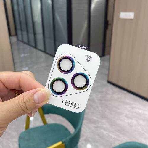 华为pura80镜头膜钢化玻璃cd纹炫彩适用于Pura90ProMax保护膜pura80Pro+镜头膜秒贴定位板P70pro高清耐磨防刮 - 图2