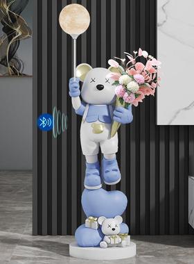 轻奢暴力熊大型落地摆件客厅电视柜玄关高档软装饰品乔迁新居礼物